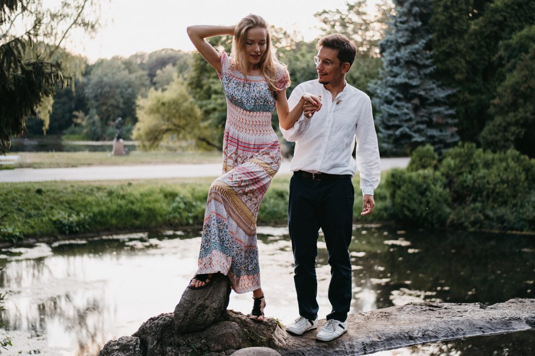 sesja narzeczeńska park skaryszewski warszawa