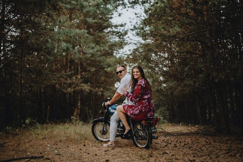 stare motocykle sesja ślubna
